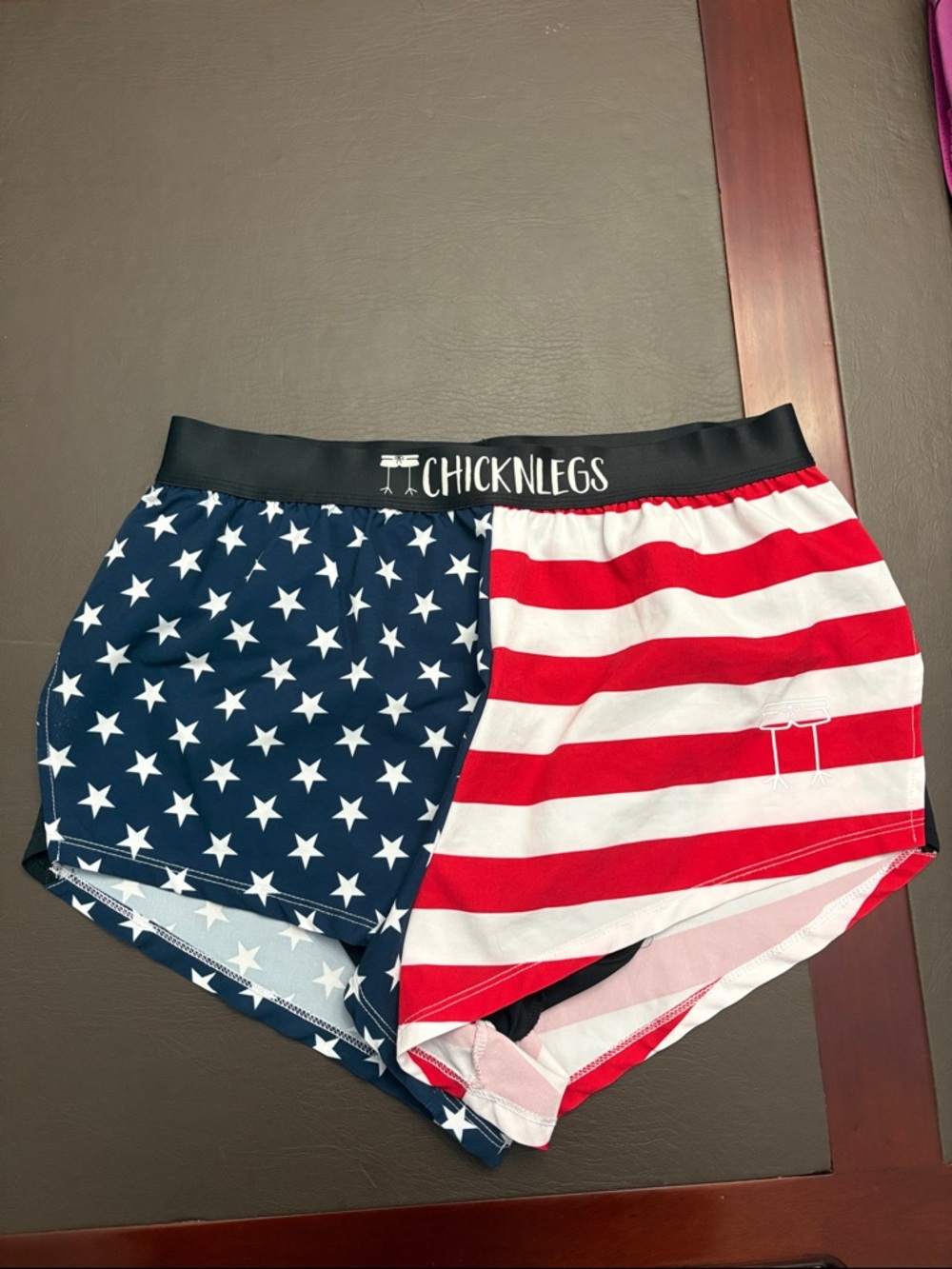 Chicknlegs American Flag Running Shorts